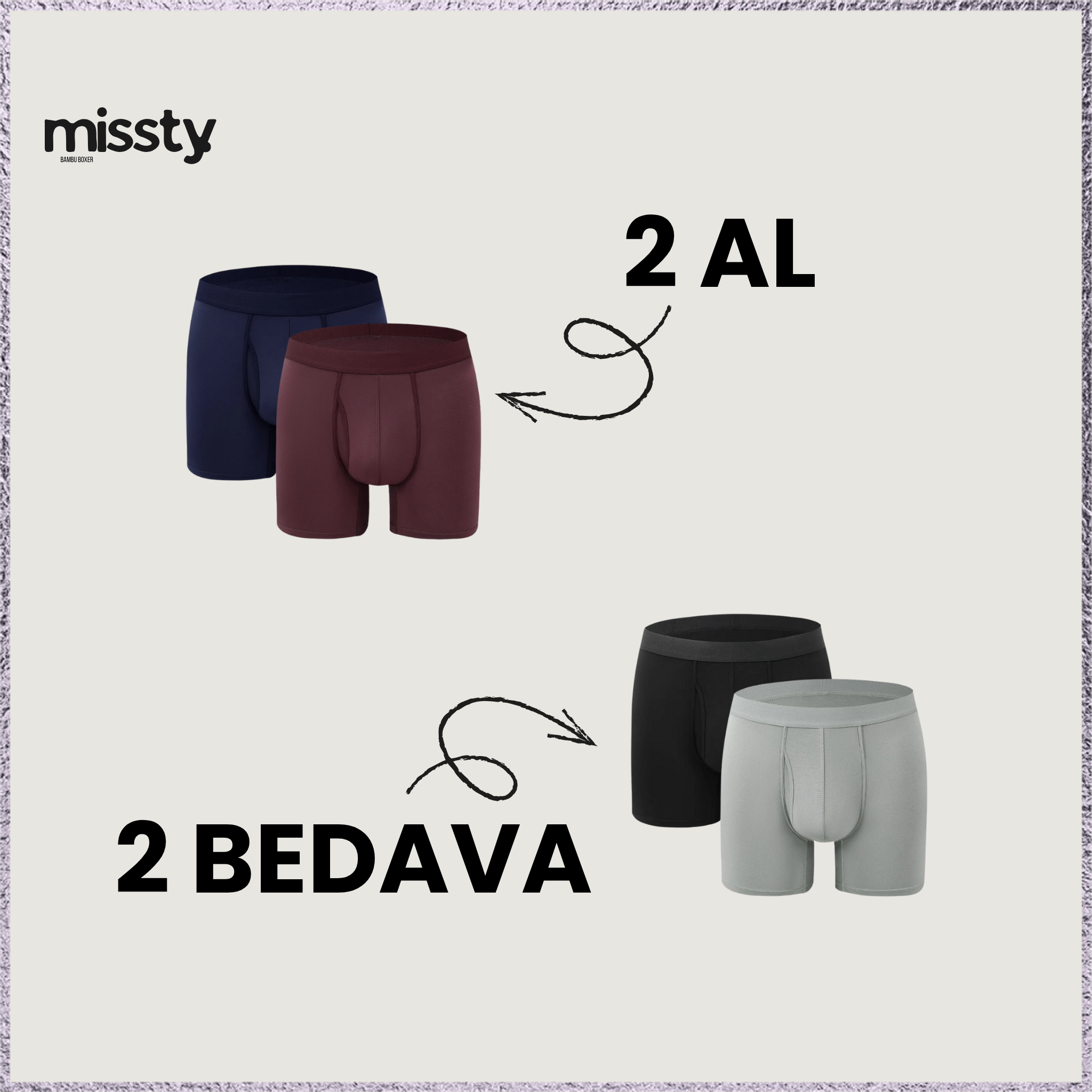 Missty Yeni Nesil Bambu Boxer