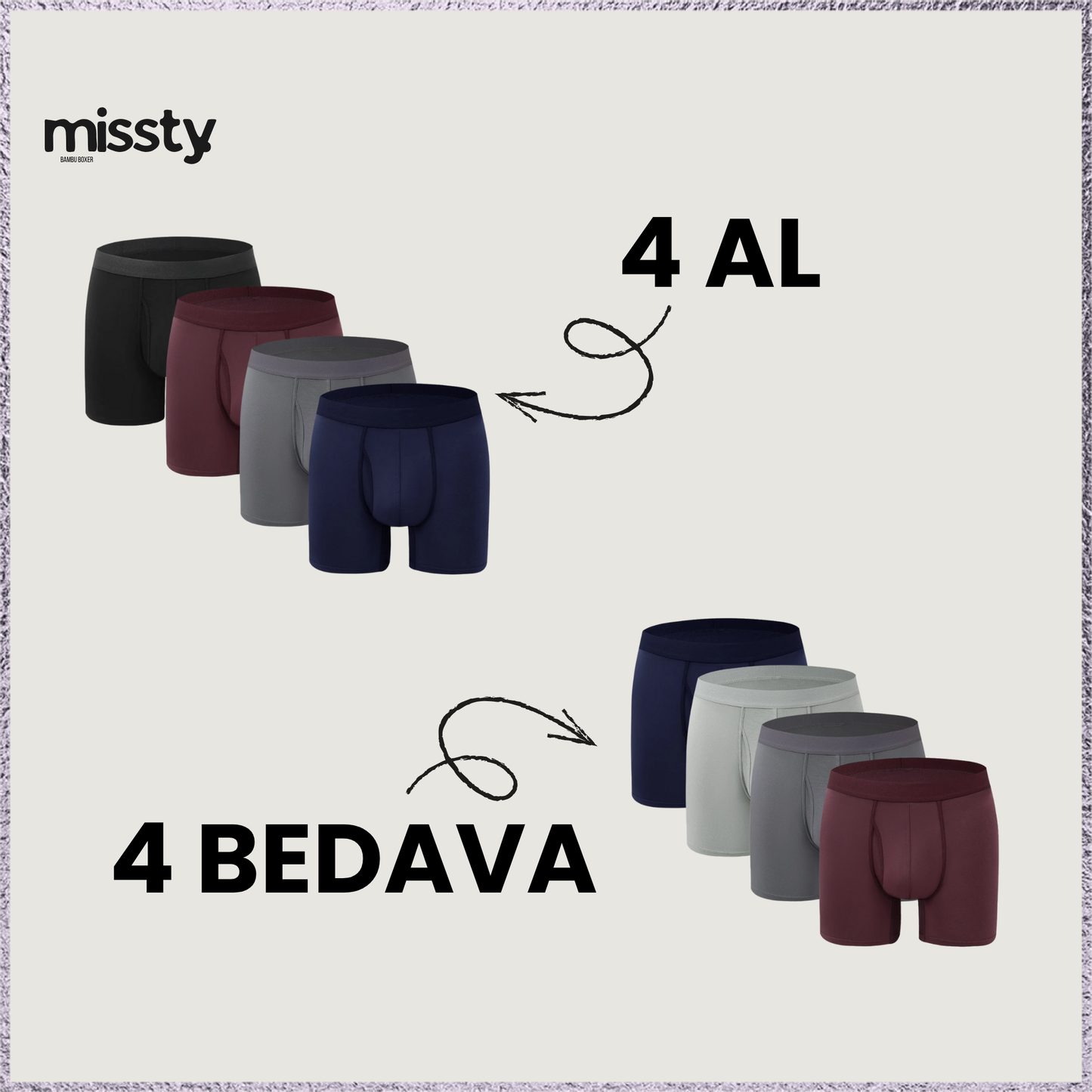 Missty Yeni Nesil Bambu Boxer