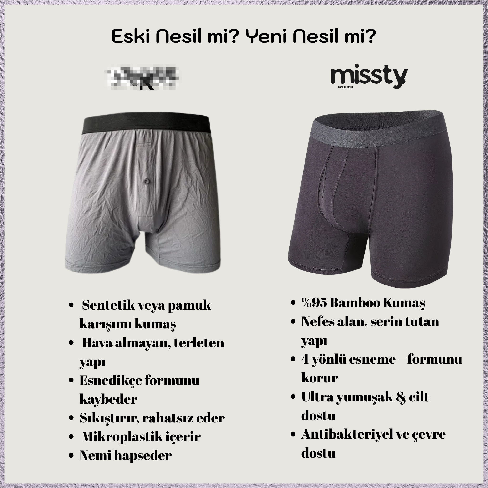 Missty Yeni Nesil Bambu Boxer